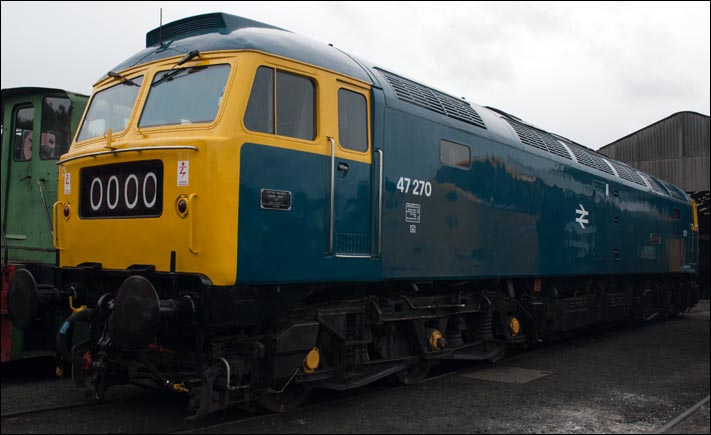  Class 47 270 Swift on shed at Wansford in October 2008