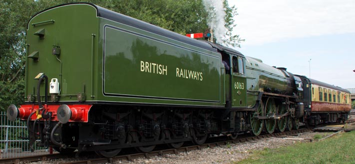 Tornado leaves the Nene Valley's Orton Mere station 