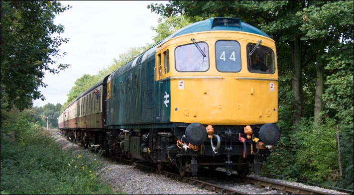 Class 33035 coming into Orton Mere 