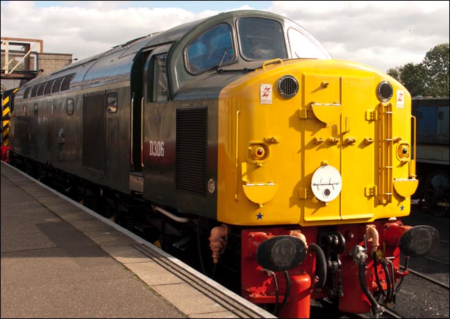 D306 in the bay at Wansford station 