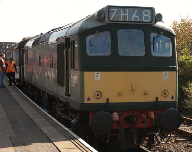 D 7629 at the Peterborogh Nene Valley Railway station on Saturday 29th September 2012 . 