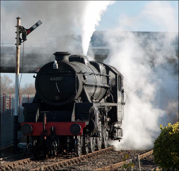 Black 5 44837 at Orton Mere  