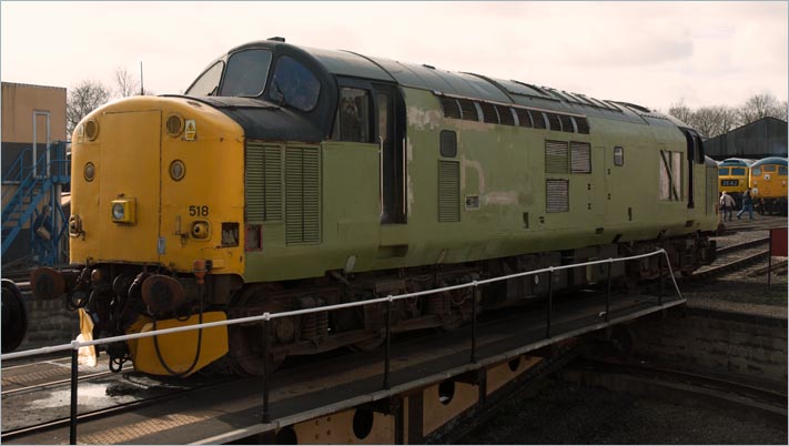 Class 37 518 at Wansford on the Nene Valley Railway on the 1st March 2008 