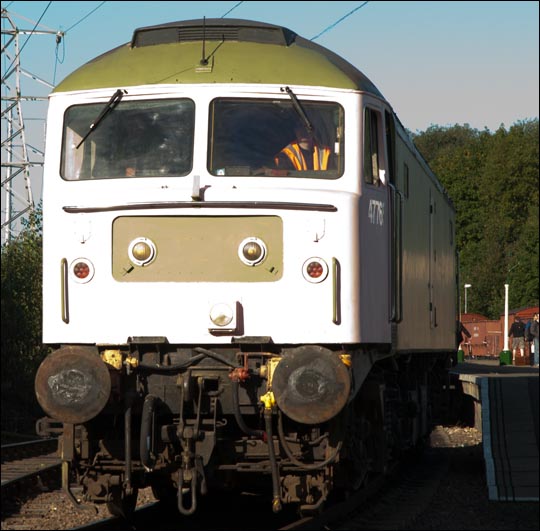 Class 47765 about to run round its train at the Peterborogh NVR station 