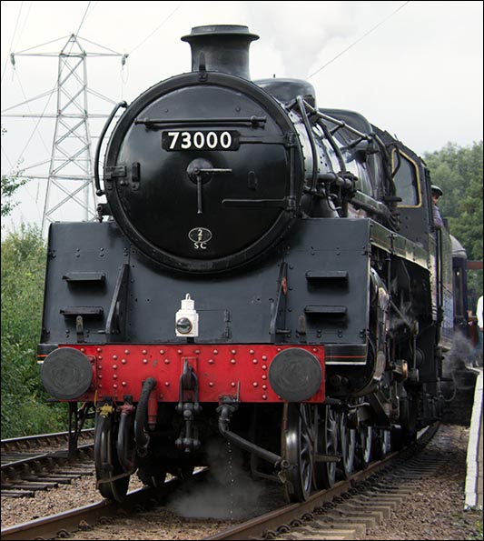 British Railways standard class 5 with the number 73000  British Railways standard class 5 with the number 73000