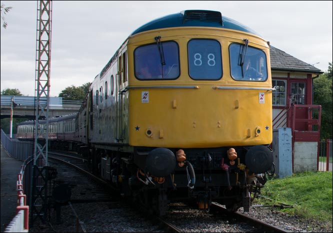 Class 33035 coming out of Orton Mere Nene Valley Railway station on the 26th September 2014  Class 33035 coming out of Orton Mere Nene Valley Railway station on the 26th September 2014