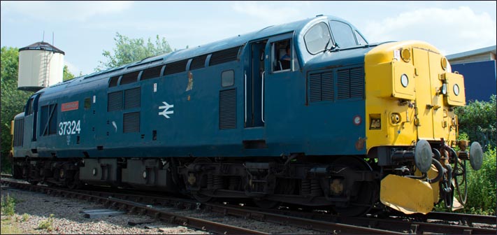 Class 37324 Clydebridge at the Peterborough Nene Valley station on the 17th May 2014. Class 37324 Clydebridge at the Peterborough Nene Valley station on the 17th May 2014.