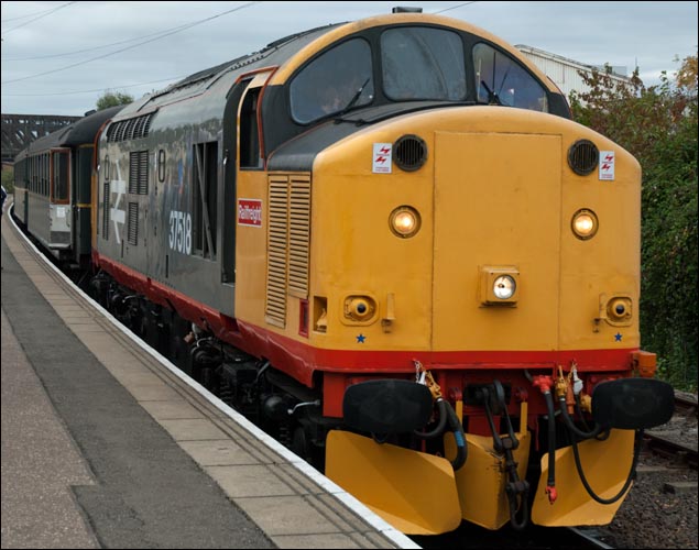 Class 37518 at the Nene Valleys Peterborough Station 