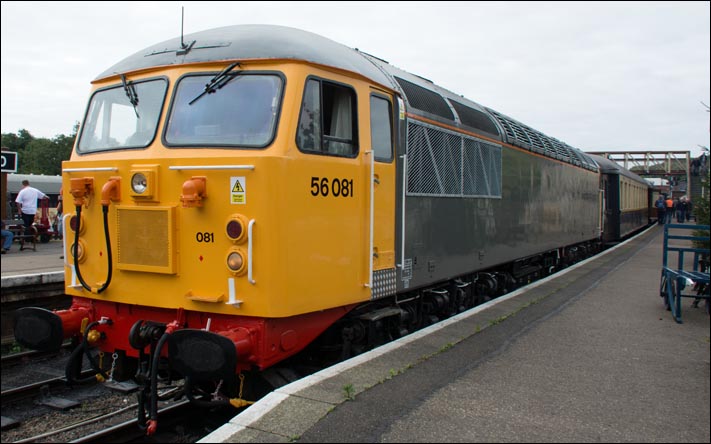 Class 56081 in Wansford station at Nene Valley Railway on Saturday the 27th September 2014  Class 56081 in Wansford station at Nene Valley Railway on Saturday the 27th September 2014