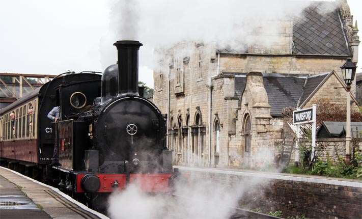 LNWR 0-6-2T Coal Tank no.1054 at Wansford station 