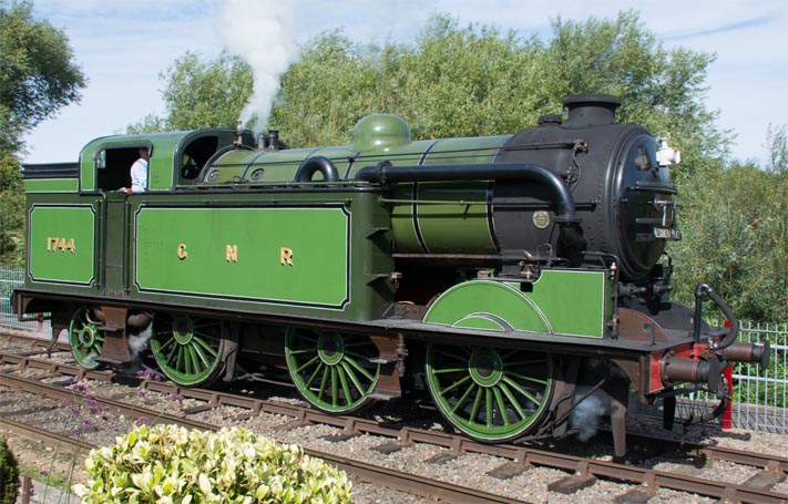 GNR N2 1744 at  Orton Mere station 