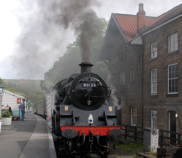 80135 in platorm 4 at Grosmont on the NYMR 