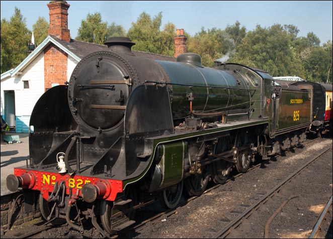No 825 at Grosmont on the North Yorkshire Moors Railway 