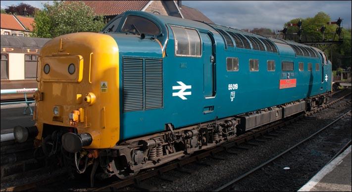 Deltic 55019 Royal Highland Fusilier at the NYMR 