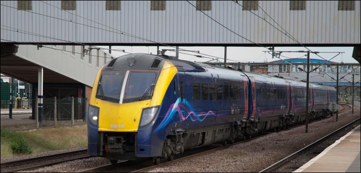 Hull trains class 180 on the down fast on the 17th of June 2013