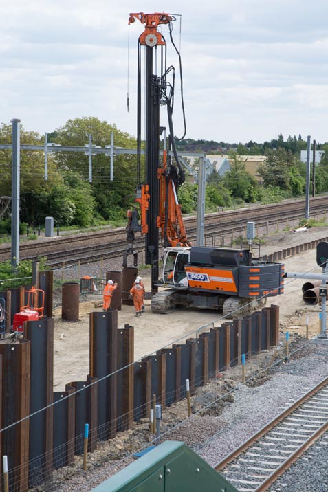 Pile driving on the 15th May 2020