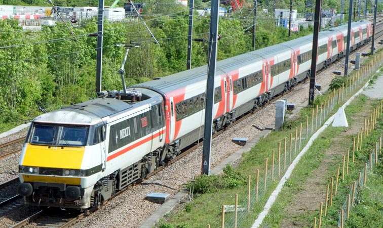 LNER class 91119 in British Rail Intercity colours 