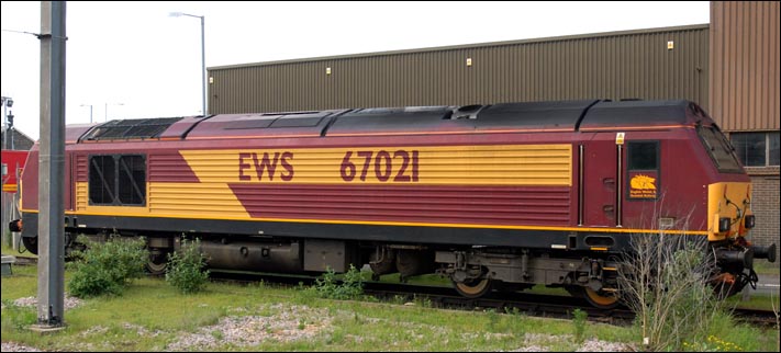 Class 67021 at Peterborough Depot in 2008