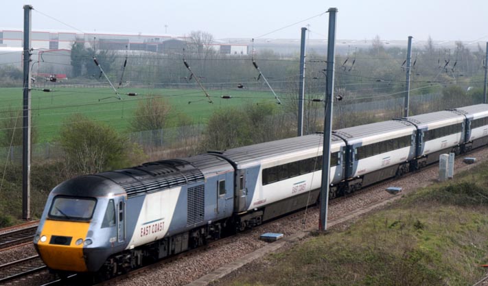 East Coast HST on a down train at Werrington  