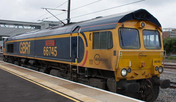 GBRf Class 66745 named  Modern Railways the first 50 years