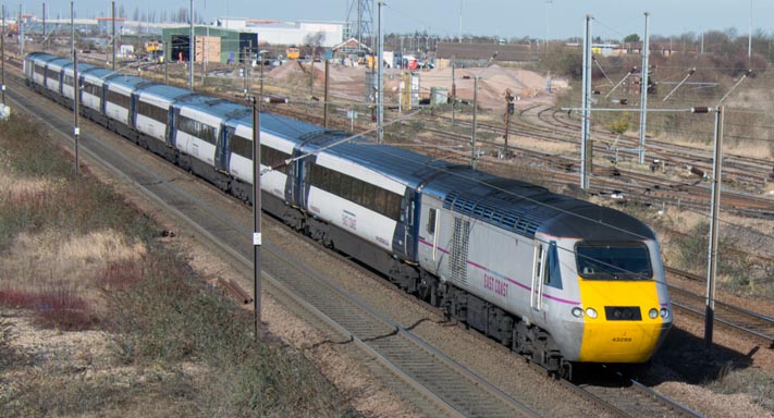East Coast HST power car 43299 at Westwood 