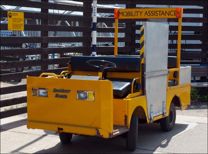 This was used for those in wheel chairs and those who could not use the stairs or get up the ramps on the old post office bridge. 