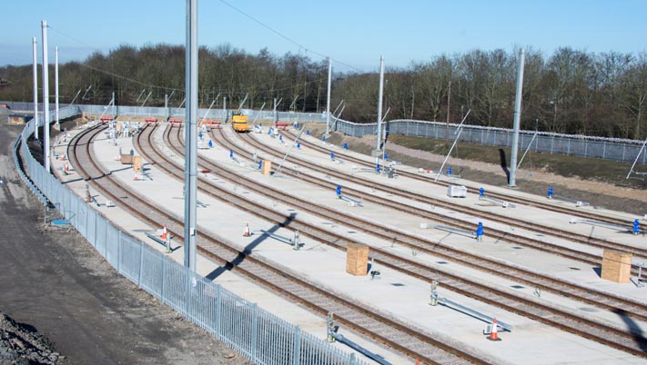 Westwood  Yard new EMU sidings being built in 2015 
