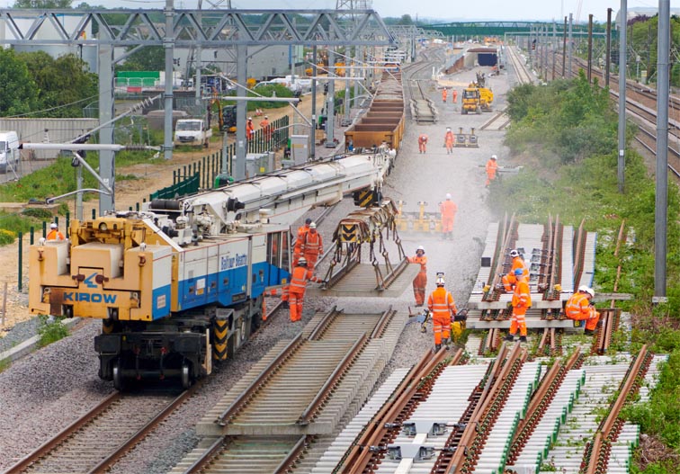 track being craned in place on Friday 4th June 2021