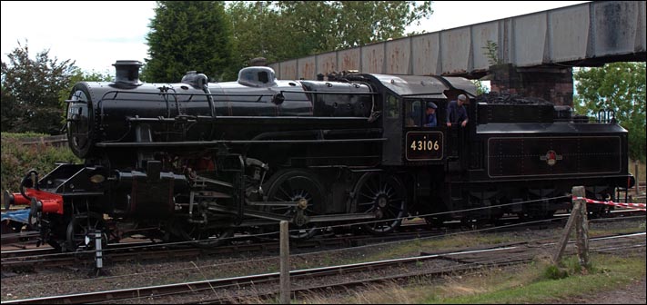 43106 running round its train at Kidderminster in 2013