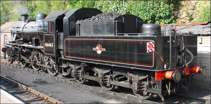 2-6-0 46443 at Bewdley in loco sidding in 2006