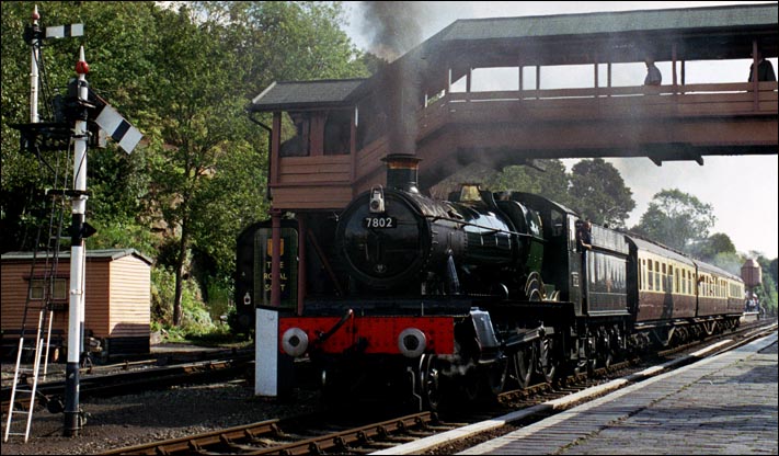 7802 Bradley Manor about to leave Bewdley station in 2006. 