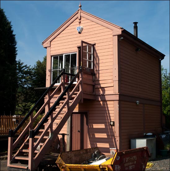 Arley Signal Box in 2008 from the rear.