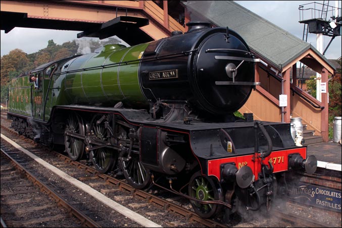 LNER 4771 Green Arrow Light engine at Bewdley Railway Station  in 2007 