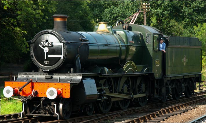 7802 Bradley Manor at the Severn Valley Railway at Highley station 