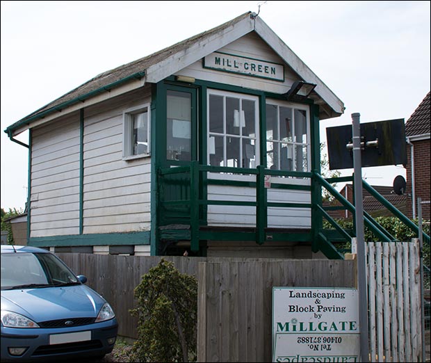 Mill Green signal box 5th of May 2014 from the rear 