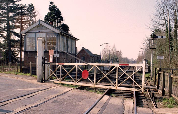 Blankney Signal Box and one of the level crossing gates 