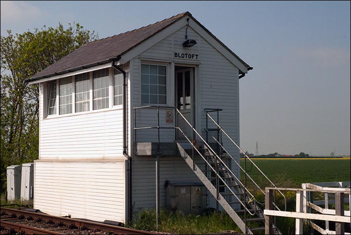 Blotoft signal box after the wood had been changed for UPVC on the 15th of May 2012