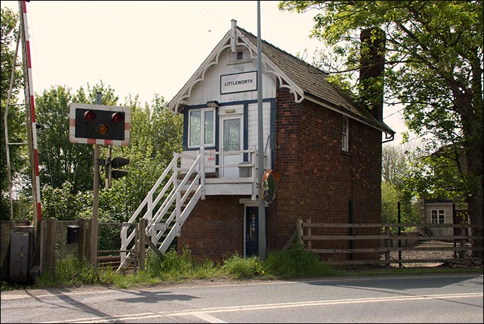 Littleworth signal box from the end and rear 5th of May 2014.