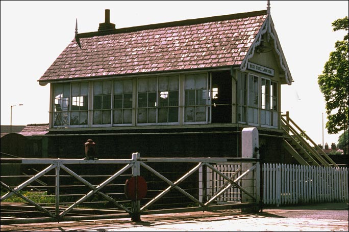 West Street Junction signal box when the level crossing gates were in use and the steps were made of wood