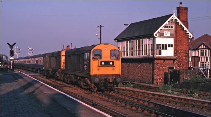 pair of class 20s return from Skegness in the late evening sun 
