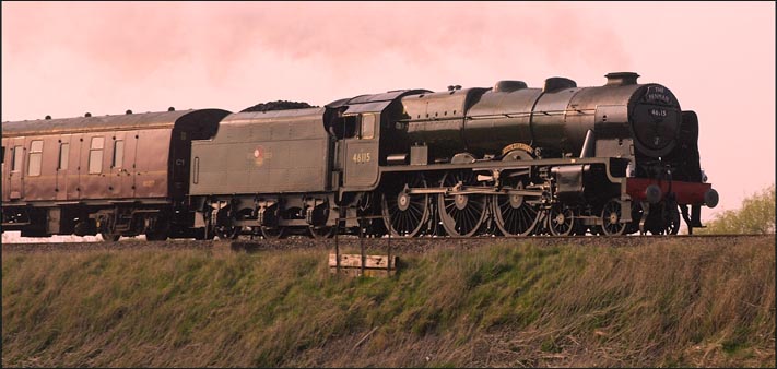LMS Class 7P 4-6-2 number 46115 Scots Guardsman on Saturday 21st March 2009