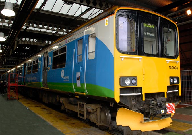 150003 in the London Midland Depot 