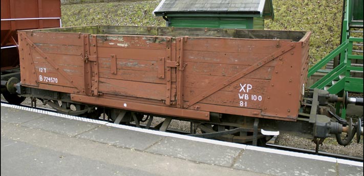 12T open Shock wagon B724570 at Rothley station 