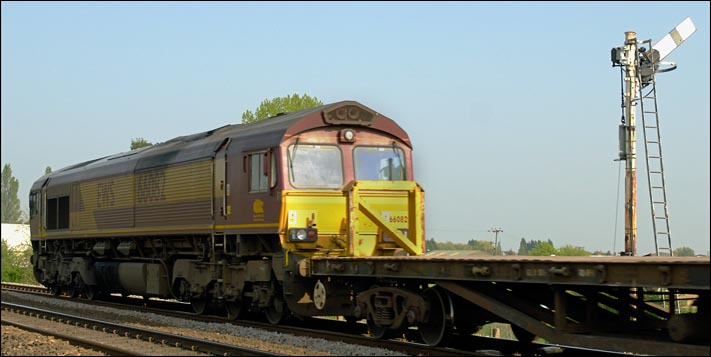 Class 66082 was at the rear of the train above in 2011