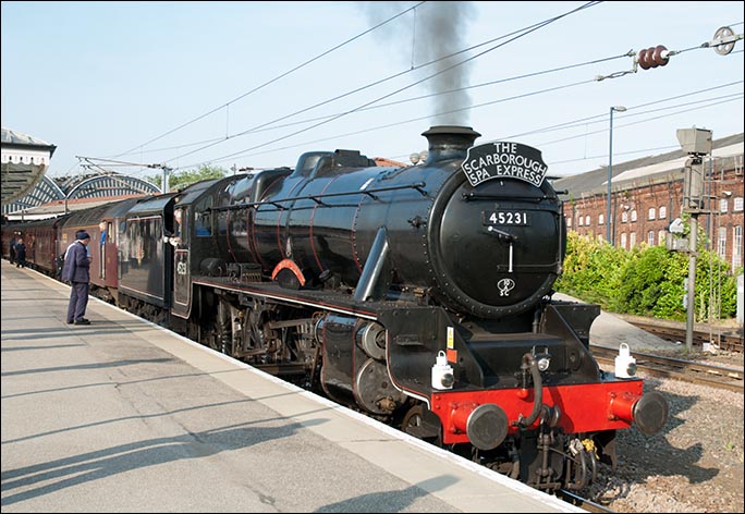 Black 5 45231 in York station on the 16th July 2013 Black 5 45231 in York station on the 16th July 2013
