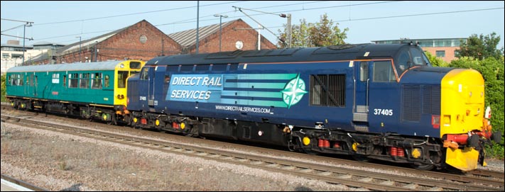 DRS class 37405 and the Inspection Saloon Caroline DRS class 37405 and the Inspection Saloon Caroline