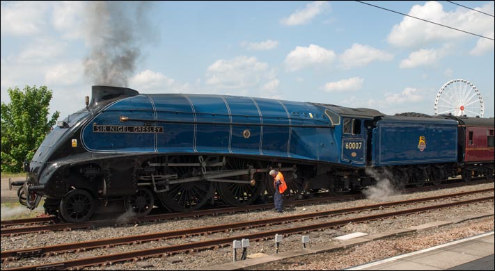 60007 Sir Nigel Gresley geting ready for a mainline steam trip to London