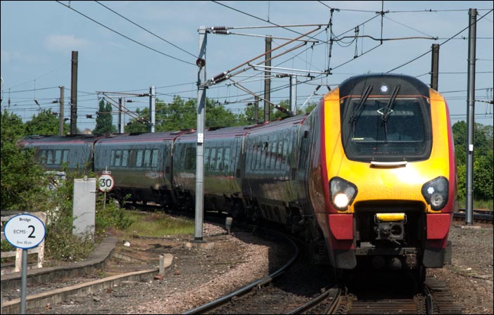 Cross Country train into York in 2008 from the north