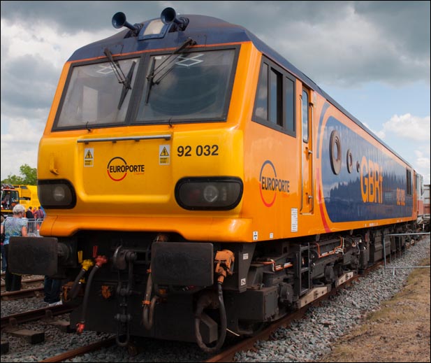 GBRf Europorte class 92 032 at the Railfest 2012 Exhibition GBRf Europorte class 92 032 at the Railfest 2012 Exhibition