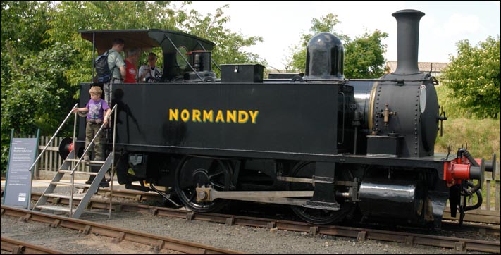Normandy at the NRM at York. London and South Western Railway (LSWR) 0-4-0T Adams B4 dock tank at the NRM